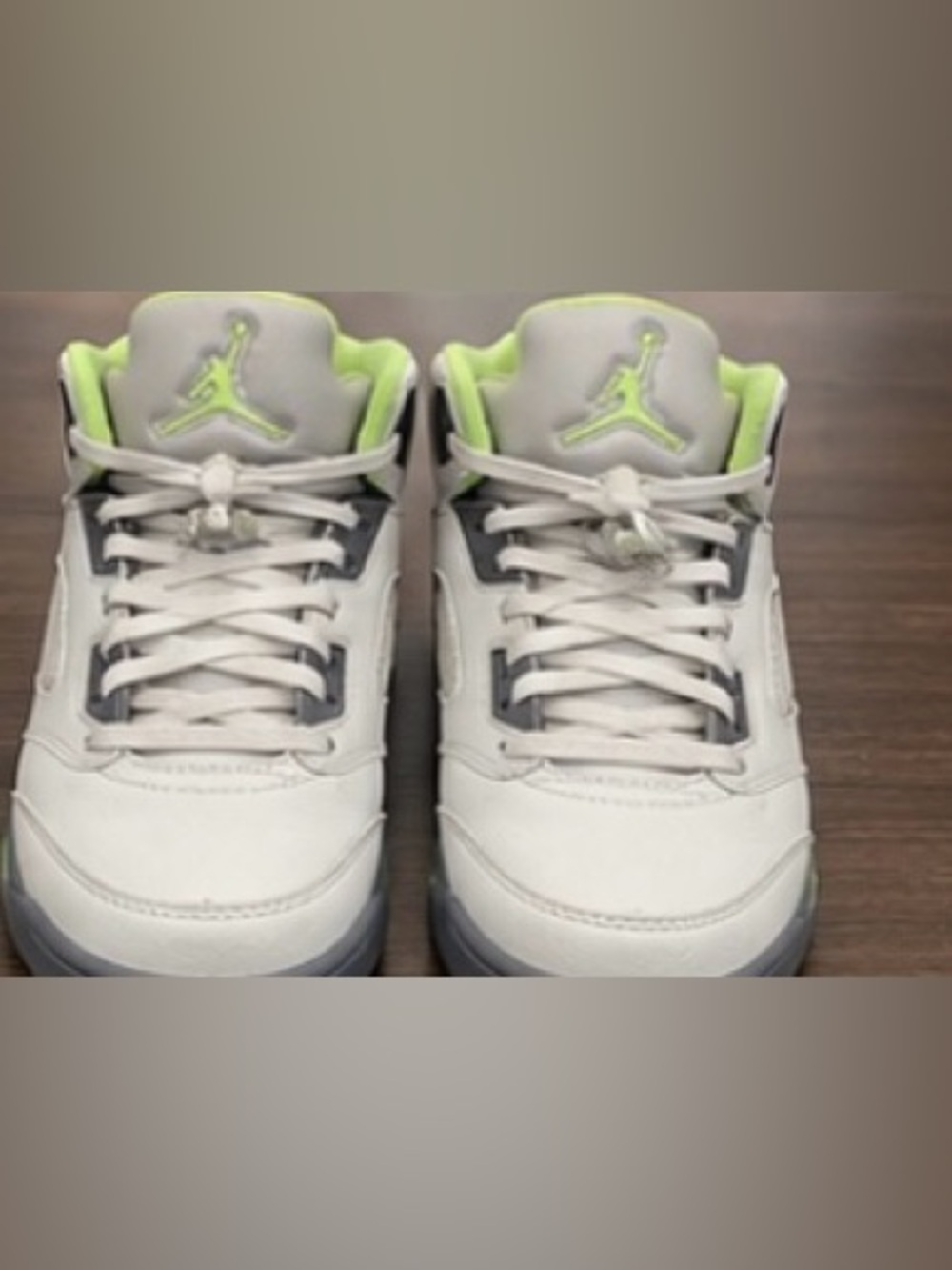 Jordan Kids White Grey Neon Green Basketball Shoes